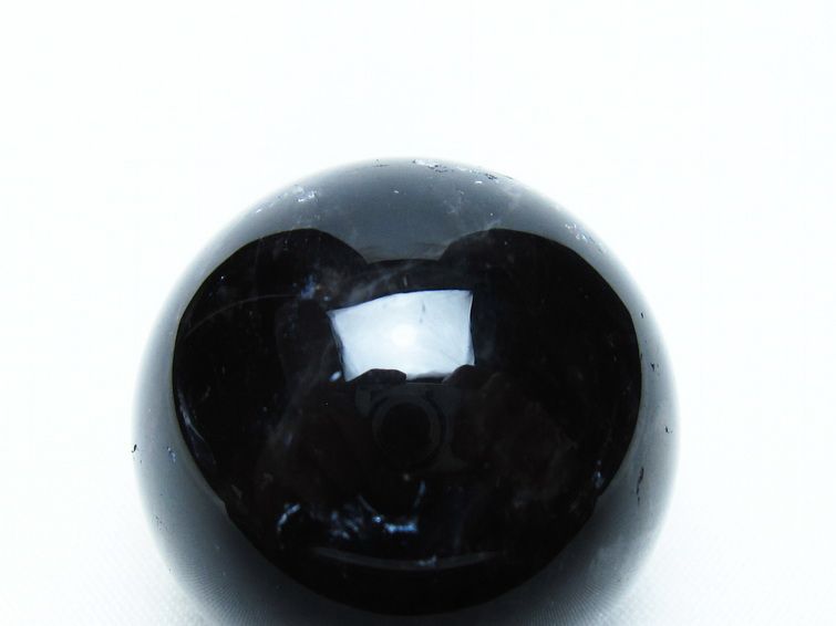 モリオン 丸玉 34mm 黒水晶 スフィア 置物 一点物 141-8009
