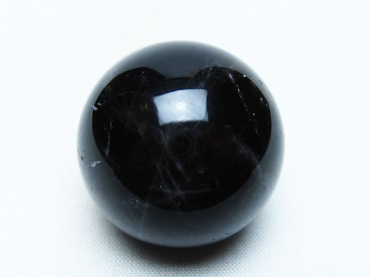 モリオン 丸玉 34mm 黒水晶 スフィア 置物 一点物 141-8010