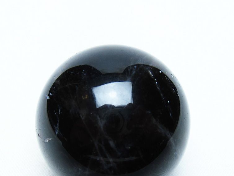 モリオン 丸玉 34mm 黒水晶 スフィア 置物 一点物 141-8010
