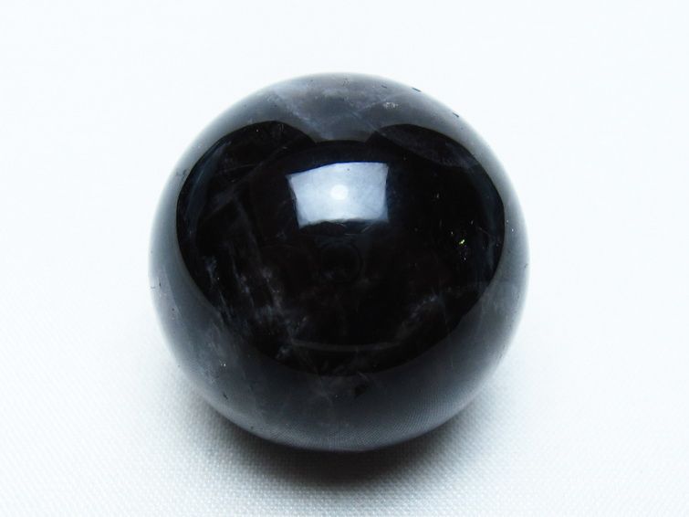 モリオン 丸玉 34mm 黒水晶 スフィア 置物 一点物 141-8011