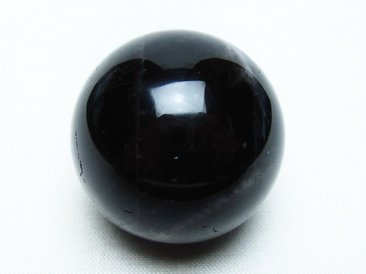 モリオン 丸玉 34mm 黒水晶 スフィア 置物 一点物 141-8013