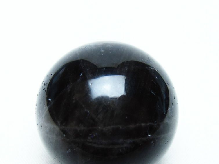 モリオン 丸玉 33mm 黒水晶 スフィア 置物 一点物 141-8014