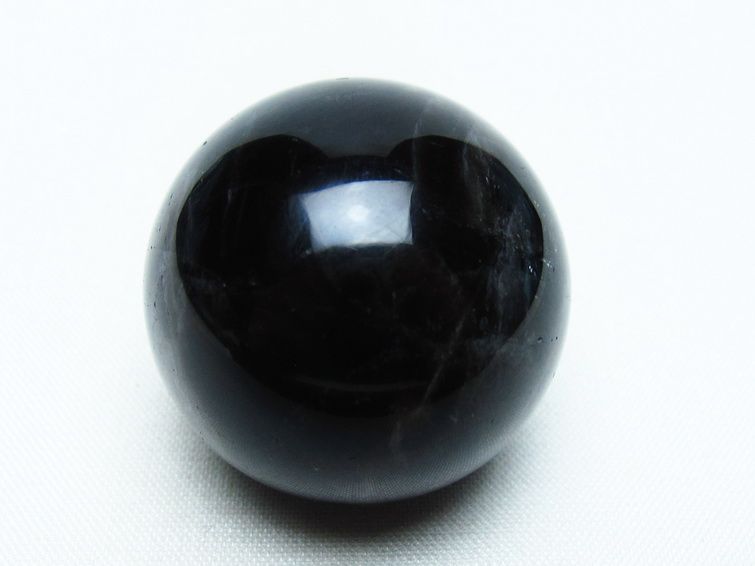 モリオン 丸玉 33mm 黒水晶 スフィア 置物 一点物 141-8015