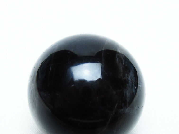 モリオン 丸玉 33mm 黒水晶 スフィア 置物 一点物 141-8015
