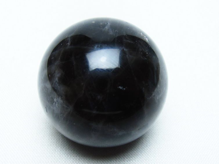 モリオン 丸玉 33mm 黒水晶 スフィア 置物 一点物 141-8016