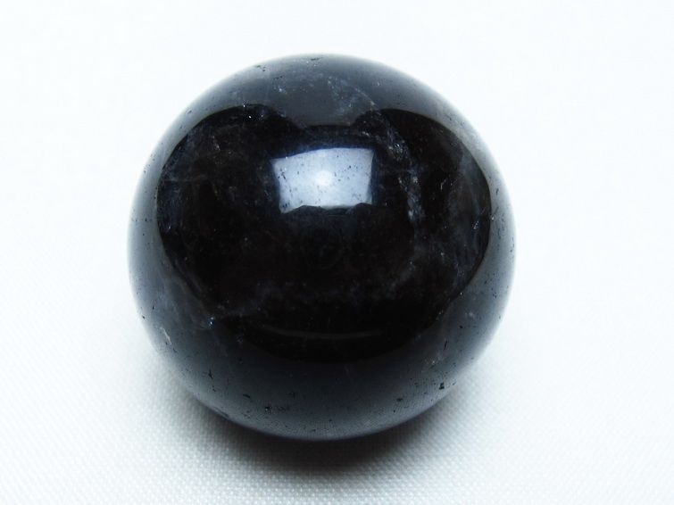 モリオン 丸玉 33mm 黒水晶 スフィア 置物 一点物 141-8017
