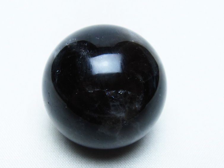 モリオン 丸玉 33mm 黒水晶 スフィア 置物 一点物 141-8018