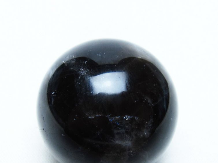 モリオン 丸玉 33mm 黒水晶 スフィア 置物 一点物 141-8018