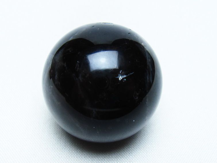 モリオン 丸玉 33mm 黒水晶 スフィア 置物 一点物 141-8019