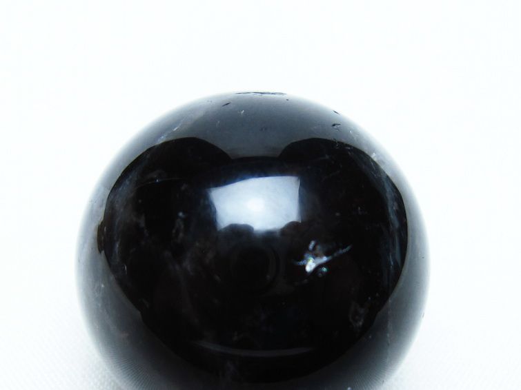 モリオン 丸玉 33mm 黒水晶 スフィア 置物 一点物 141-8019
