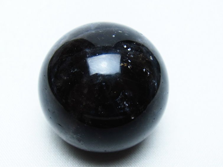 モリオン 丸玉 34mm 黒水晶 スフィア 置物 一点物 141-8020