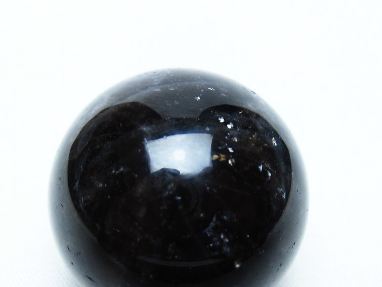 モリオン 丸玉 34mm 黒水晶 スフィア 置物 一点物 141-8020