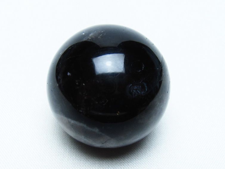 モリオン 丸玉 34mm 黒水晶 スフィア 置物 一点物 141-8021