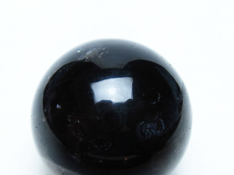 モリオン 丸玉 34mm 黒水晶 スフィア 置物 一点物 141-8021