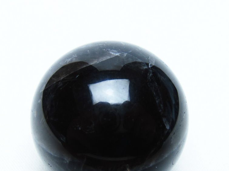 モリオン 丸玉 35mm 黒水晶 スフィア 置物 一点物 141-8022