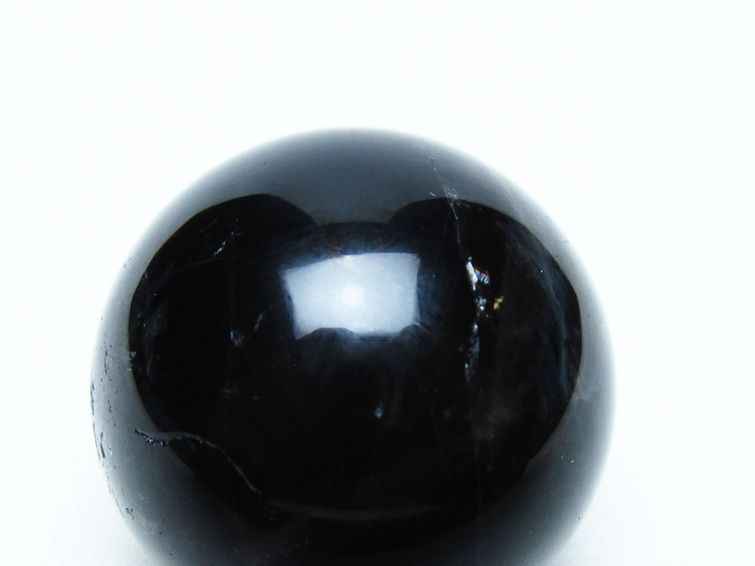 モリオン 丸玉 35mm 黒水晶 スフィア 置物 一点物 141-8024