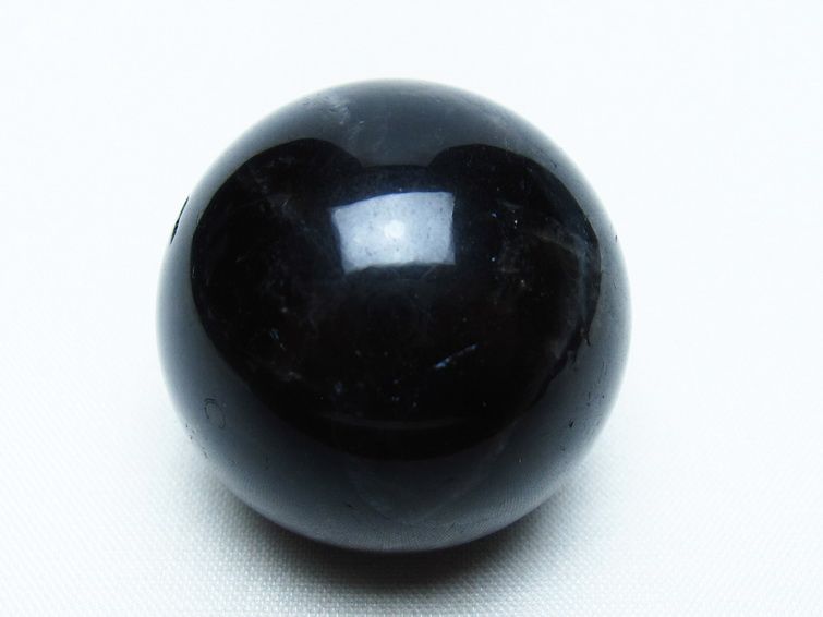 モリオン 丸玉 35mm 黒水晶 スフィア 置物 一点物 141-8025