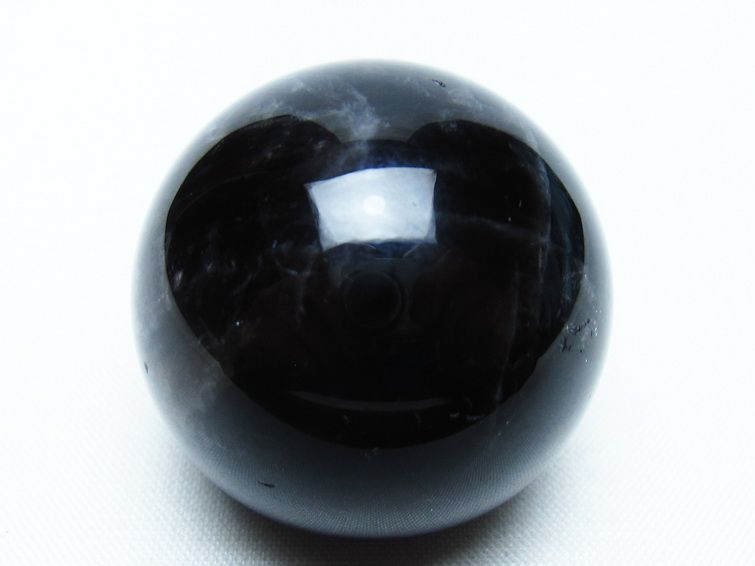 モリオン 丸玉 35mm 黒水晶 スフィア 置物 一点物 141-8028