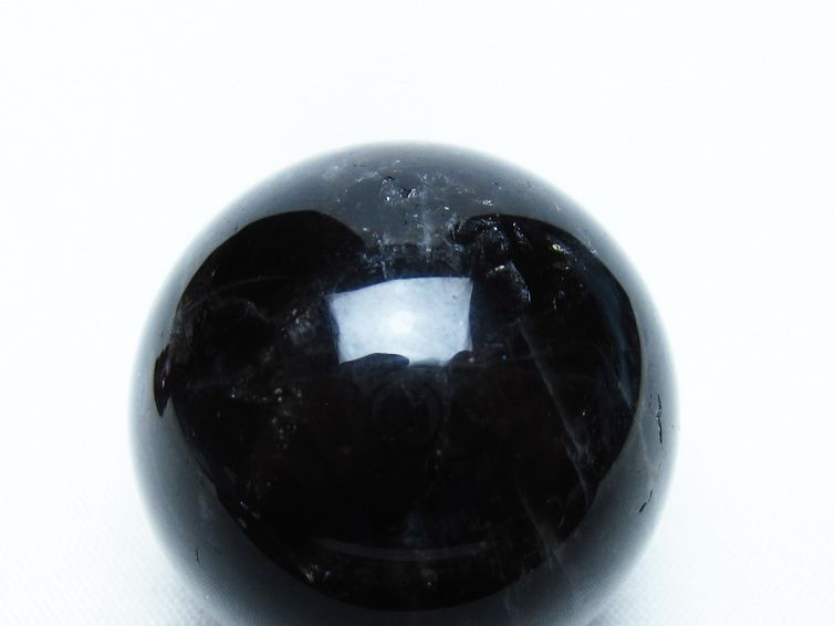 モリオン 丸玉 35mm 黒水晶 スフィア 置物 一点物 141-8029