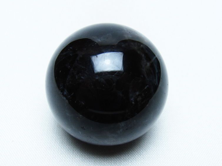 モリオン 丸玉 35mm 黒水晶 スフィア 置物 一点物 141-8030