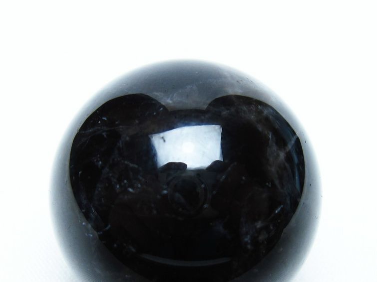 モリオン 丸玉 35mm 黒水晶 スフィア 置物 一点物 141-8030