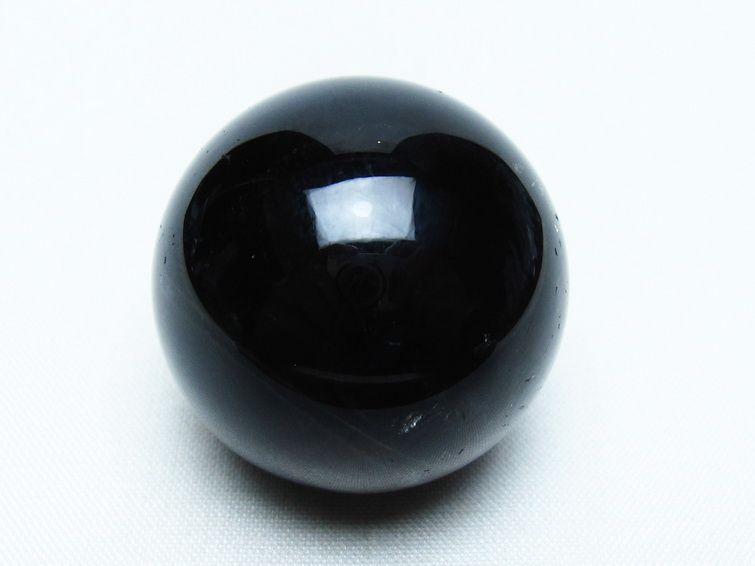 モリオン 丸玉 35mm 黒水晶 スフィア 置物 一点物 141-8034