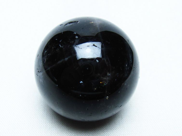 モリオン 丸玉 35mm 黒水晶 スフィア 置物 一点物 141-8036