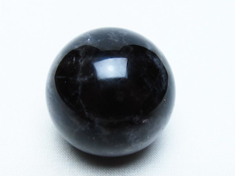 モリオン 丸玉 35mm 黒水晶 スフィア 置物 一点物 141-8039