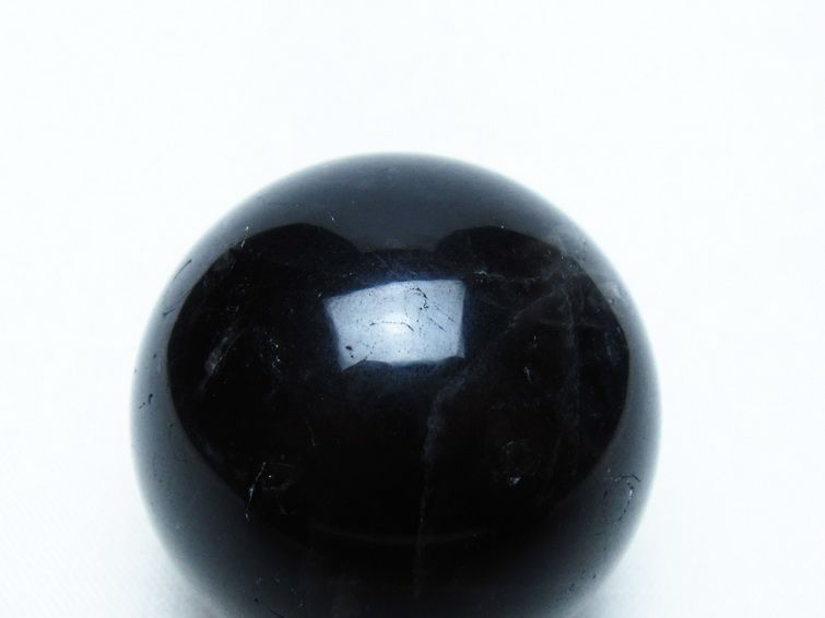 モリオン 丸玉 35mm 黒水晶 スフィア 置物 一点物 141-8042