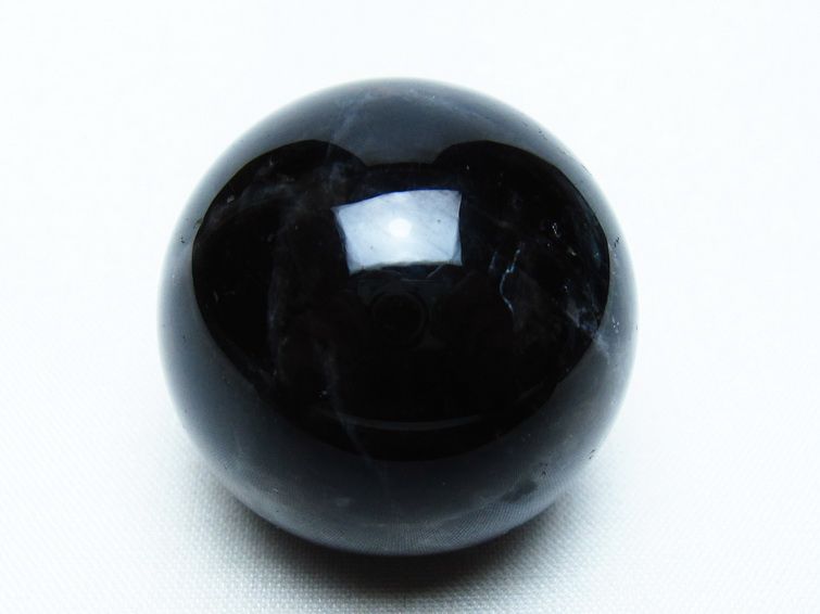 モリオン 丸玉 35mm 黒水晶 スフィア 置物 一点物 141-8043