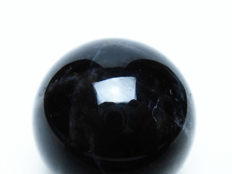 モリオン 丸玉 35mm 黒水晶 スフィア 置物 一点物 141-8043
