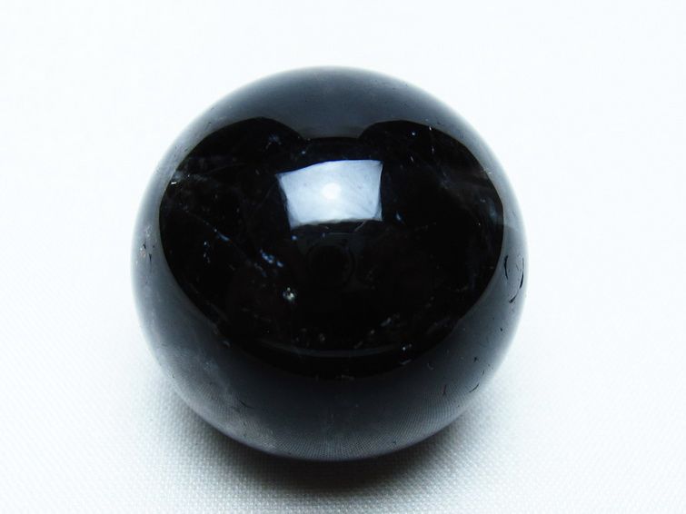モリオン 丸玉 35mm 黒水晶 スフィア 置物 一点物 141-8044