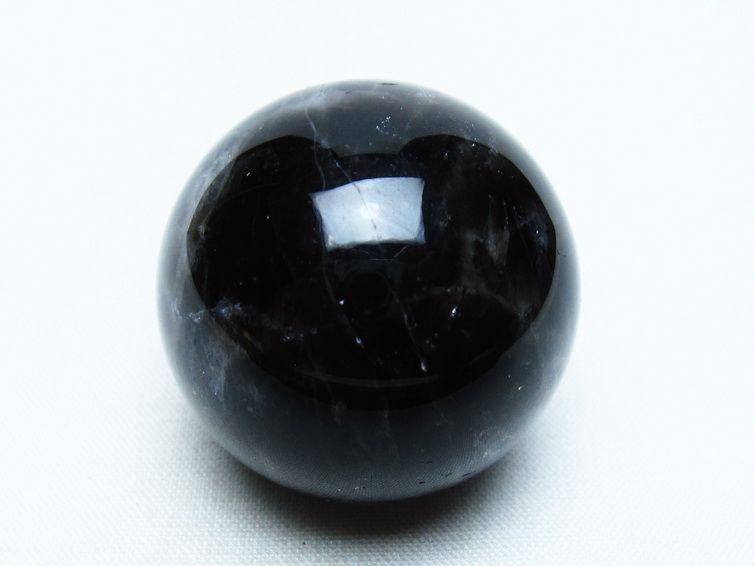 モリオン 丸玉 35mm 黒水晶 スフィア 置物 一点物 141-8046