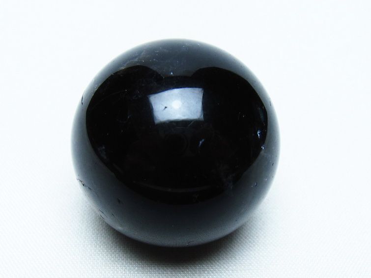 モリオン 丸玉 35mm 黒水晶 スフィア 置物 一点物 141-8048