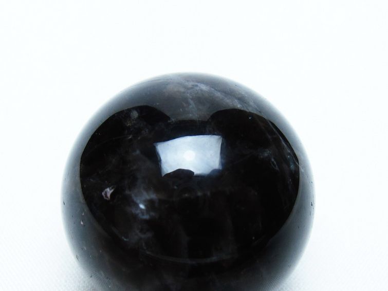 モリオン 丸玉 36mm 黒水晶 スフィア 置物 一点物 141-8049