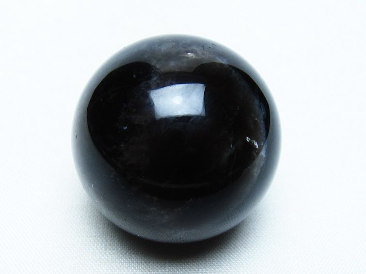 モリオン 丸玉 36mm 黒水晶 スフィア 置物 一点物 141-8050