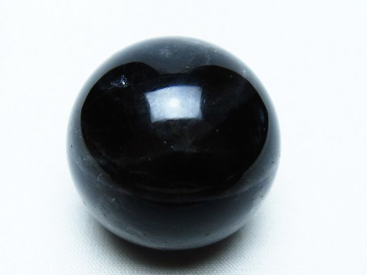 モリオン 丸玉 36mm 黒水晶 スフィア 置物 一点物 141-8051
