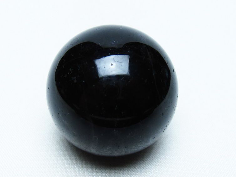 モリオン 丸玉 36mm 黒水晶 スフィア 置物 一点物 141-8052