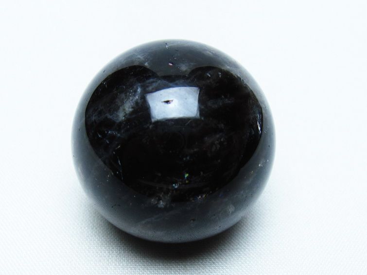 モリオン 丸玉 36mm 黒水晶 スフィア 置物 一点物 141-8053