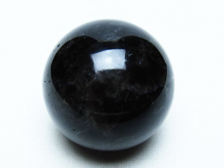 モリオン 丸玉 36mm 黒水晶 スフィア 置物 一点物 141-8055