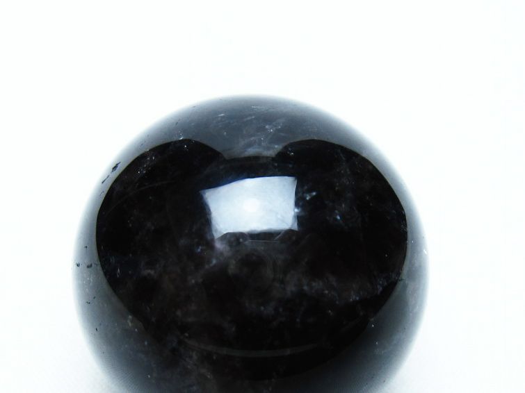 モリオン 丸玉 36mm 黒水晶 スフィア 置物 一点物 141-8055