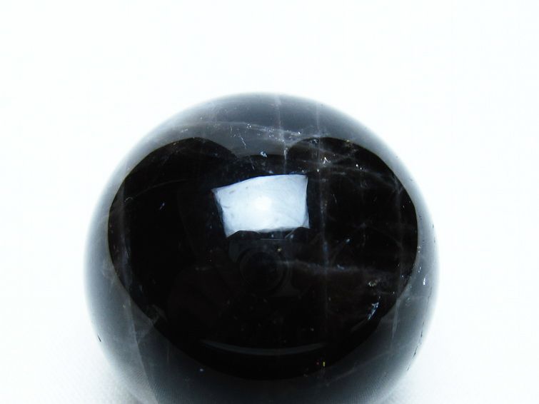 モリオン 丸玉 36mm 黒水晶 スフィア 置物 一点物 141-8058