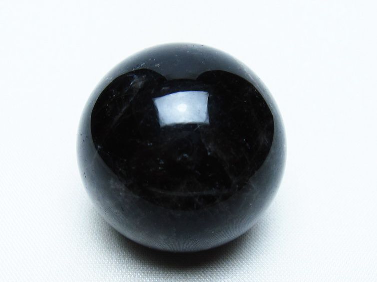 モリオン 丸玉 36mm 黒水晶 スフィア 置物 一点物 141-8059