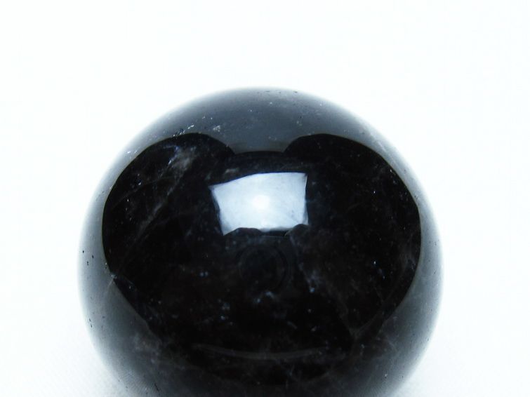 モリオン 丸玉 36mm 黒水晶 スフィア 置物 一点物 141-8059