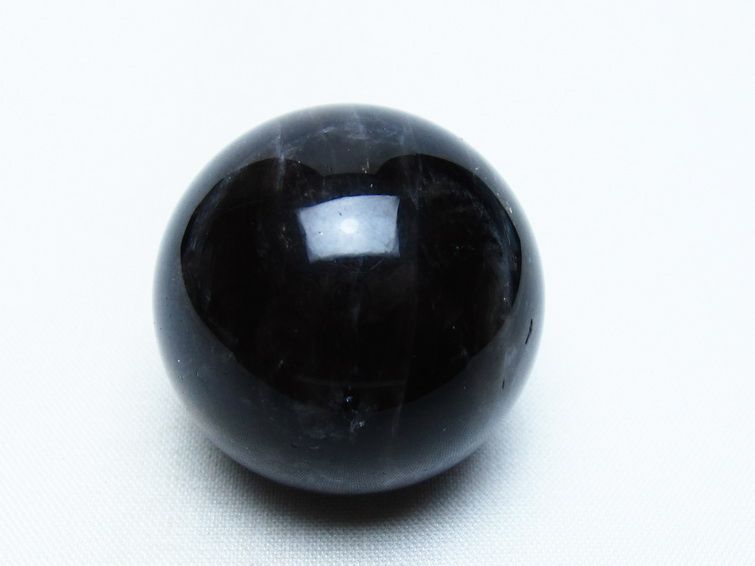モリオン 丸玉 36mm 黒水晶 スフィア 置物 一点物 141-8060