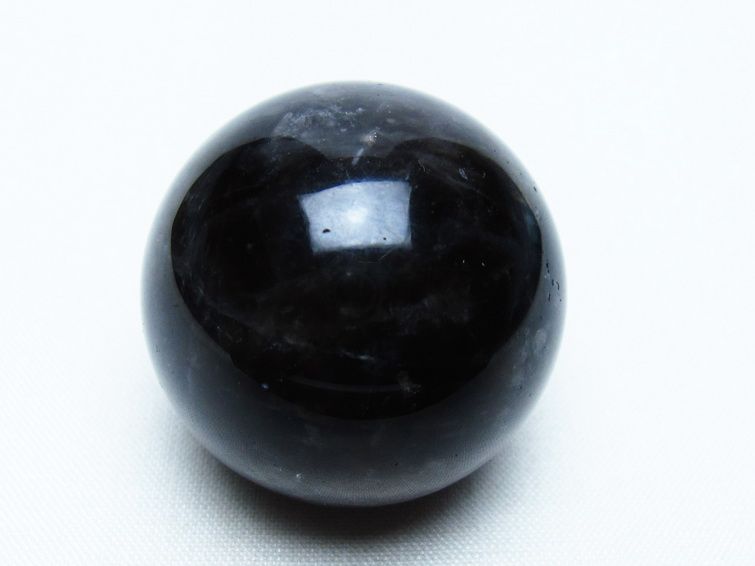 モリオン 丸玉 36mm 黒水晶 スフィア 置物 一点物 141-8061