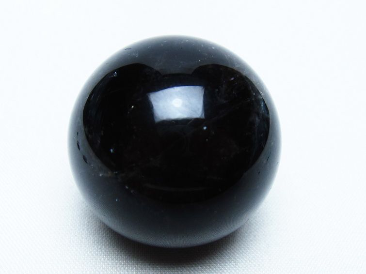 モリオン 丸玉 36mm 黒水晶 スフィア 置物 一点物 141-8062
