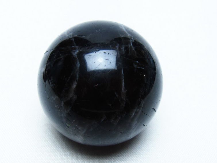 モリオン 丸玉 36mm 黒水晶 スフィア 置物 一点物 141-8063