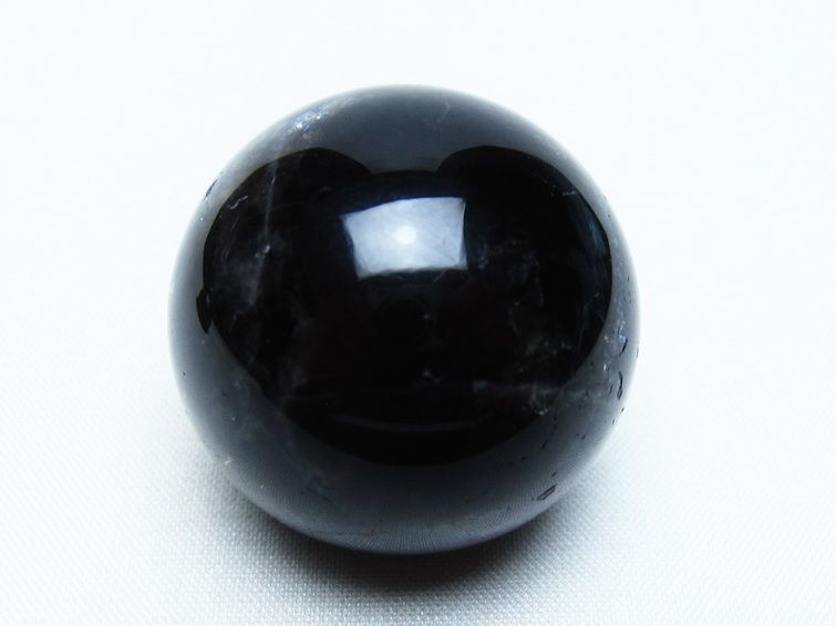 モリオン 丸玉 36mm 黒水晶 スフィア 置物 一点物 141-8064