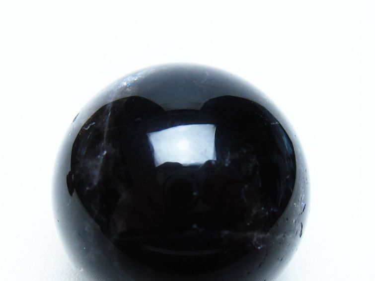 モリオン 丸玉 36mm 黒水晶 スフィア 置物 一点物 141-8064